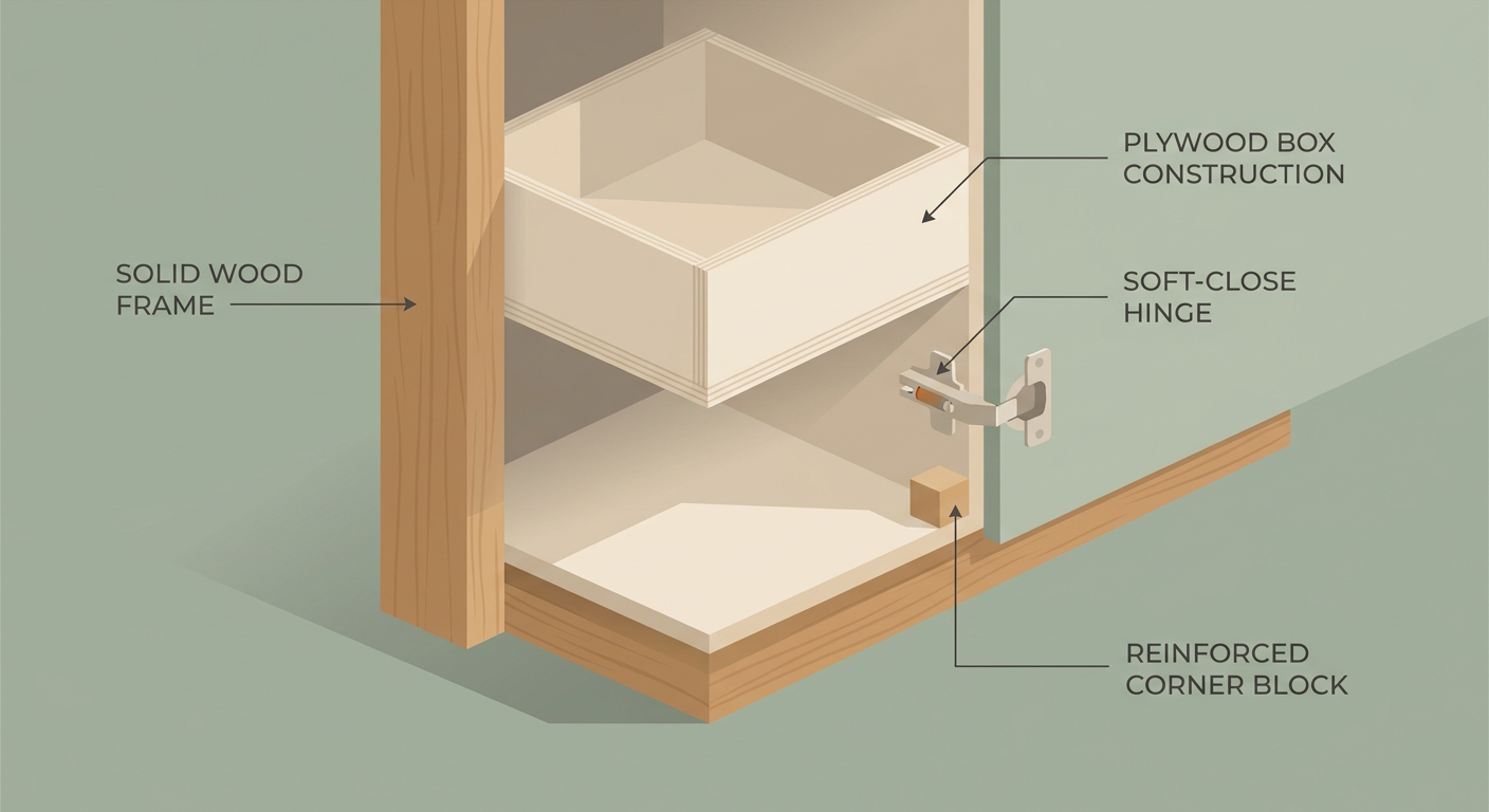 Anatomy of high-quality custom kitchen cabinetry construction