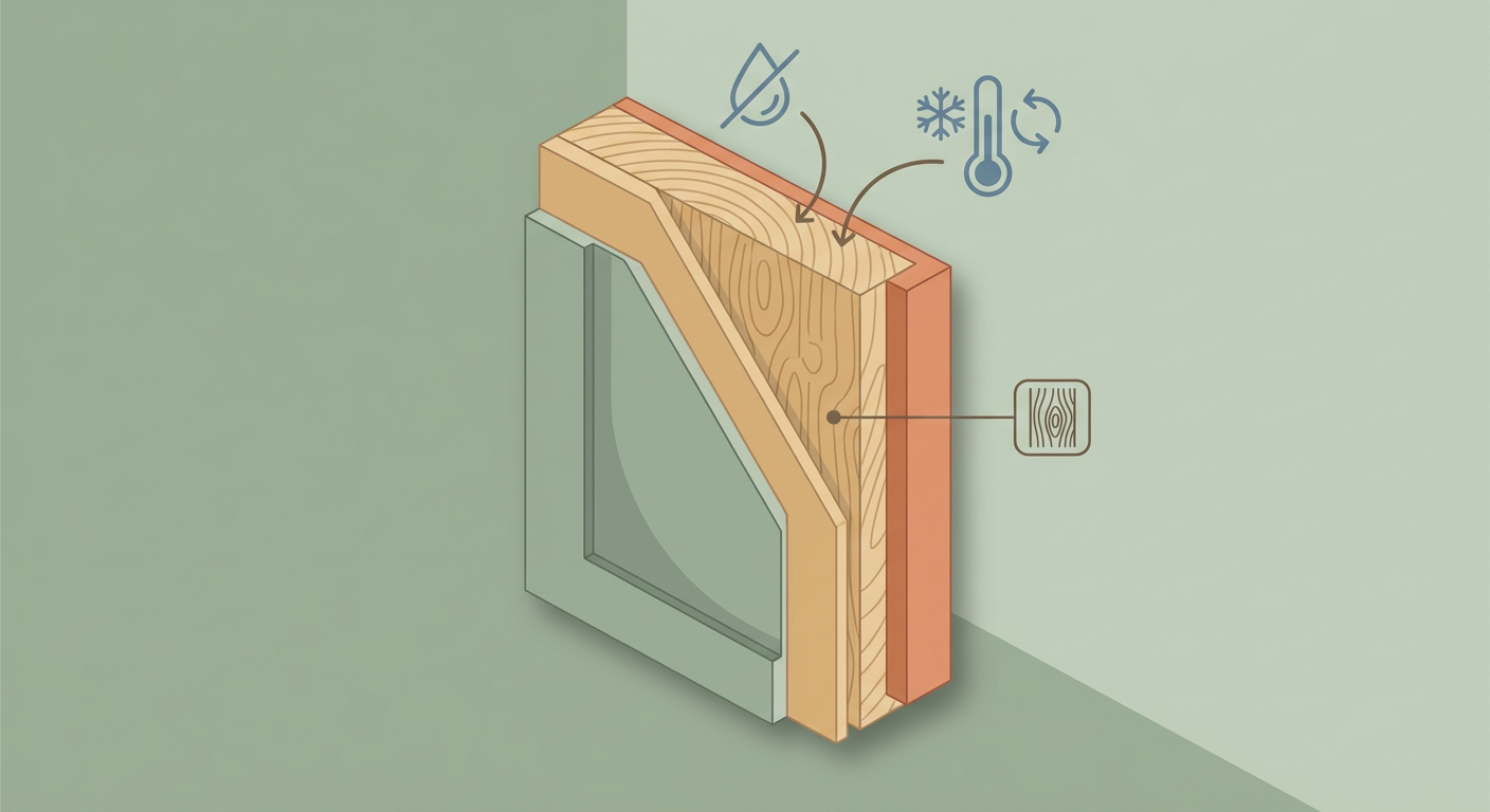 Diagram showing the impact of dry heat and AC on kitchen materials.