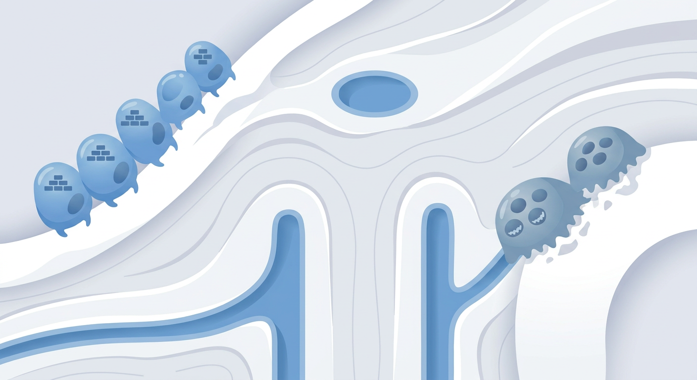 Anatomical illustration showing the process of mechanotransduction in bone tissue.