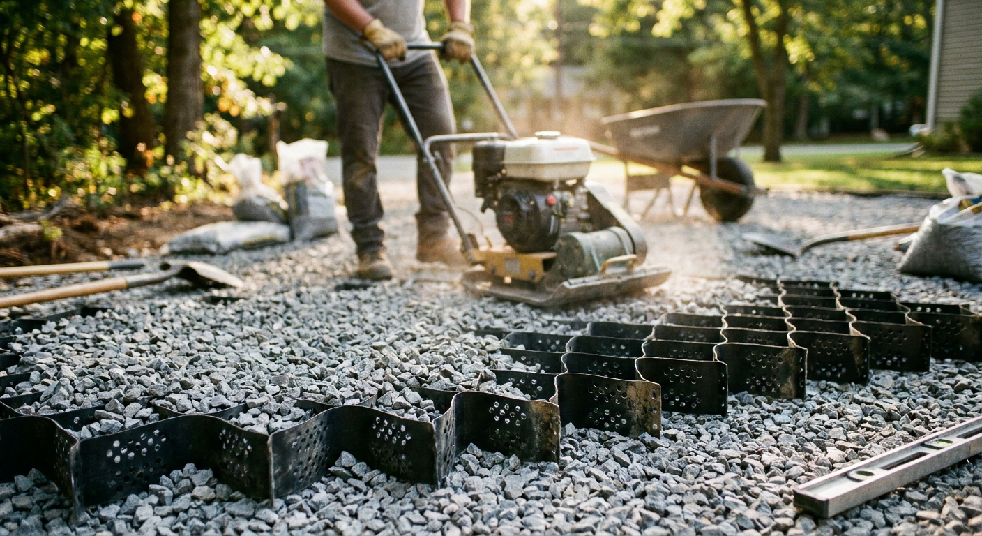 Carport Foundation Ideas: How to Build a Rock-Solid Base That Lasts 3 A close-up of a residential DIY carport foundation project in progress.